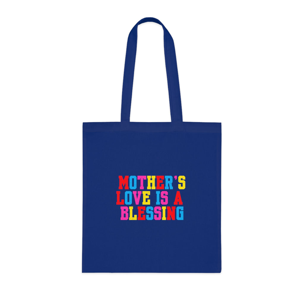 Mother's Love Is A Blessing Cotton Tote — Colourful Mother's Day Gift Bag
