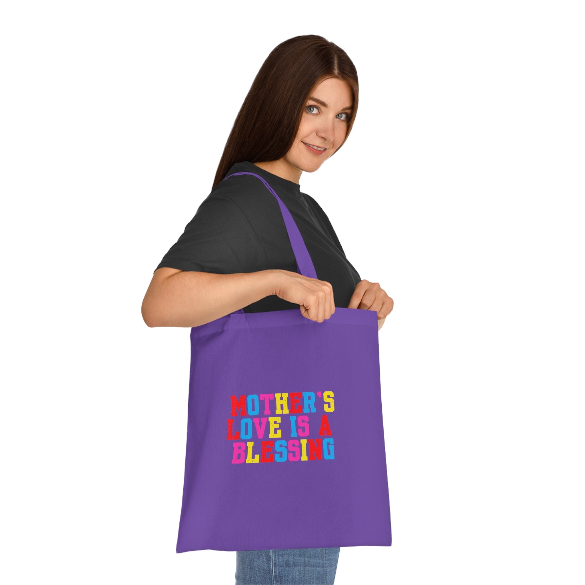 Mother's Love Is A Blessing Cotton Tote — Colourful Mother's Day Gift Bag