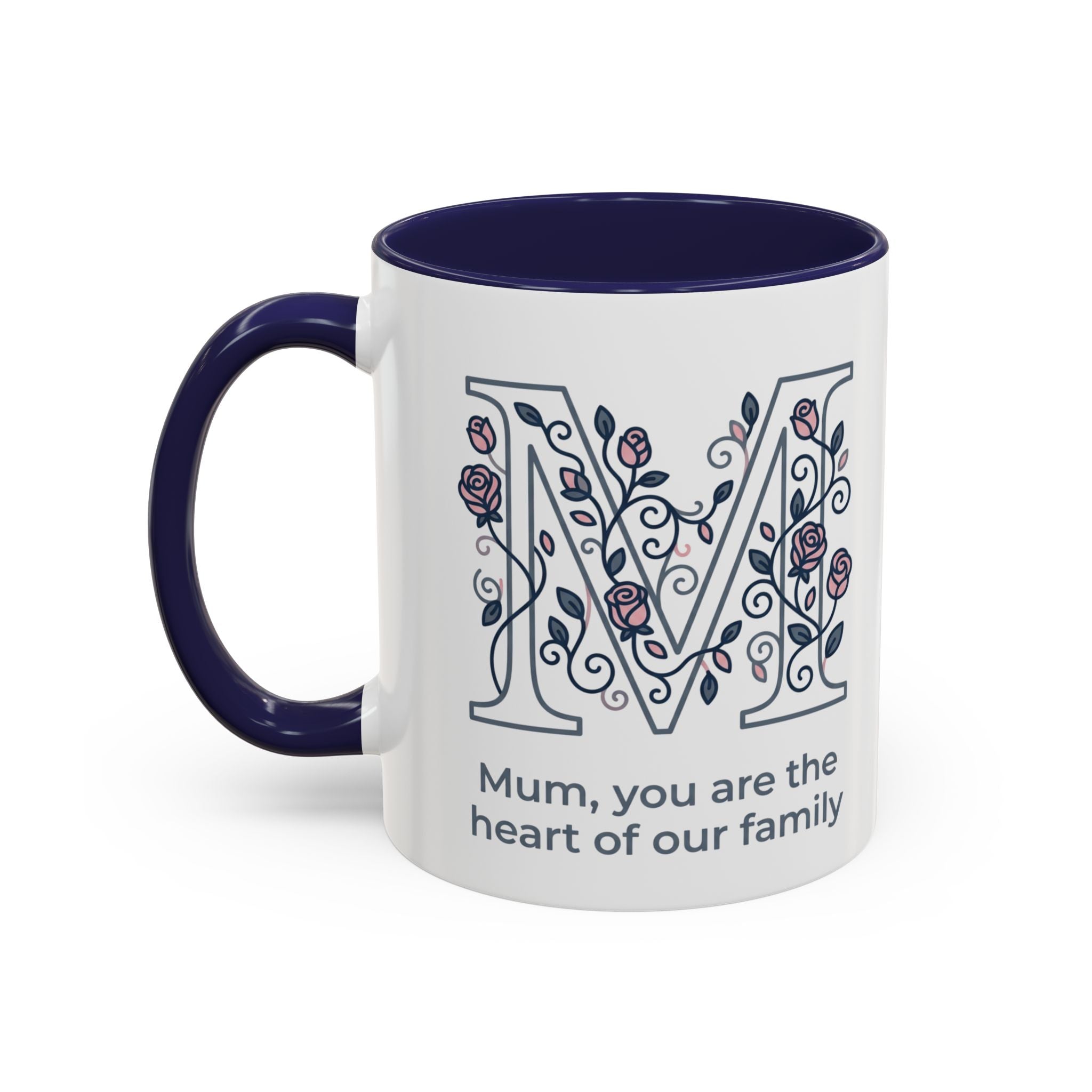 Mum You Are The Heart Of Our Family Accent Coffee Mug