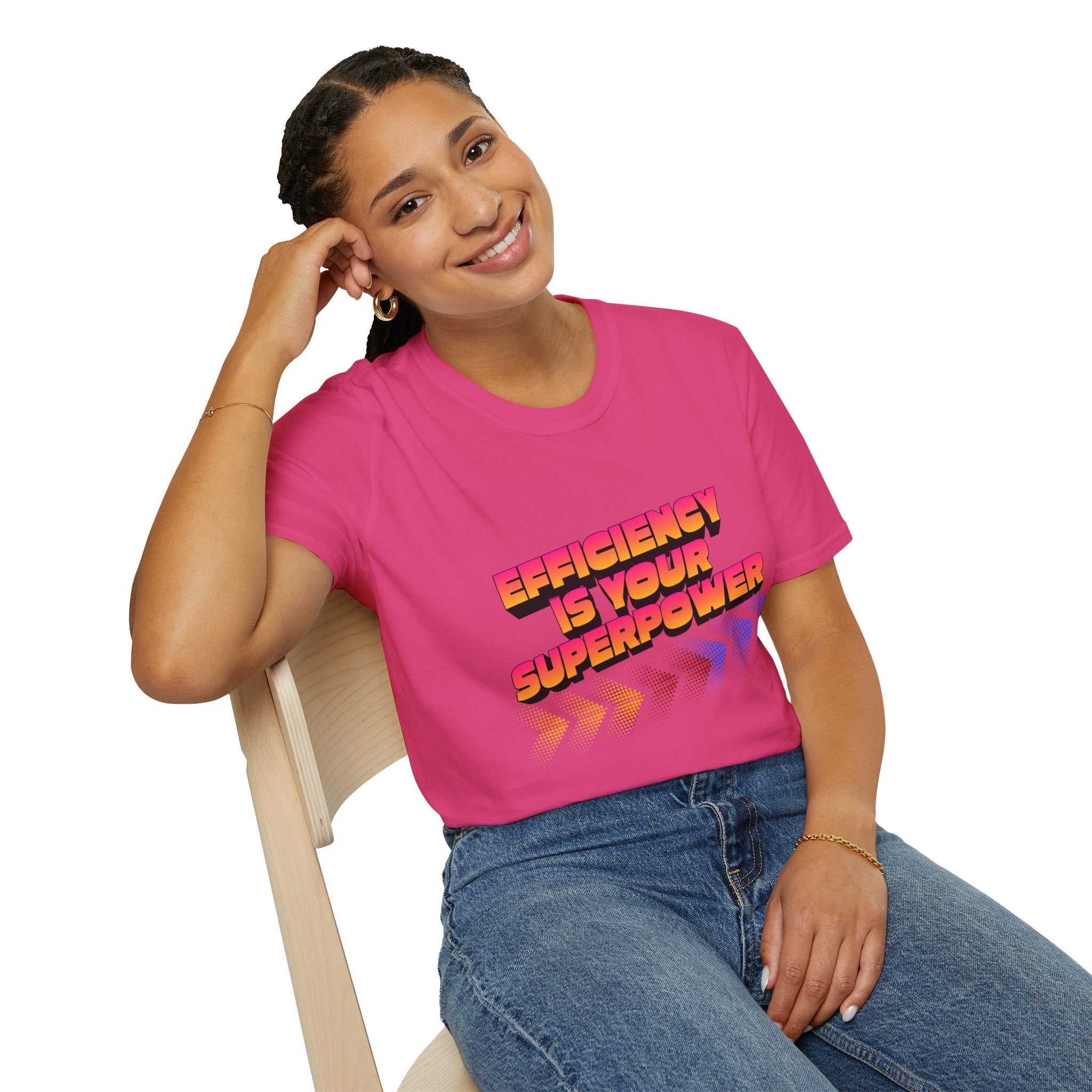 Efficiency Is Your Superpower Retro Motivational Appreciation Gift T-Shirt
