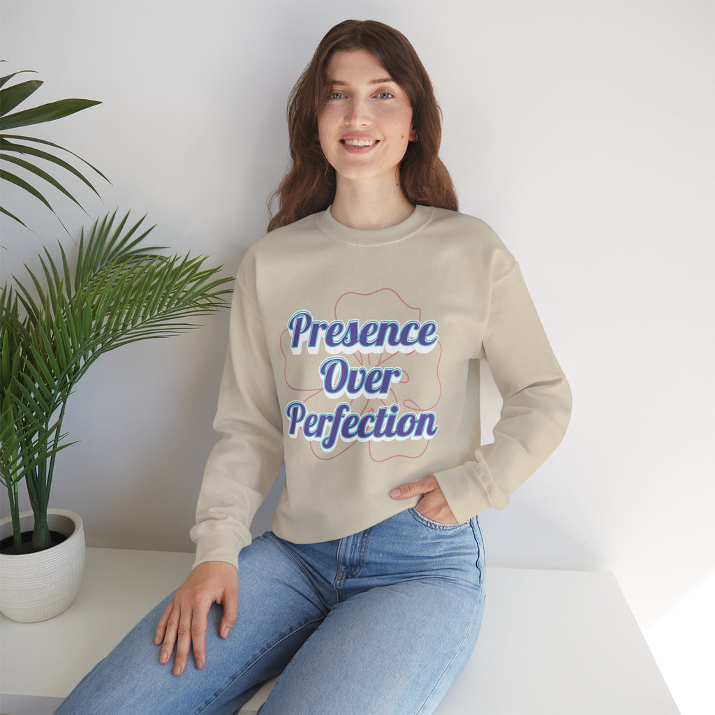 Presence Over Perfection Mother's Day Sweatshirt — Colourful Crewneck