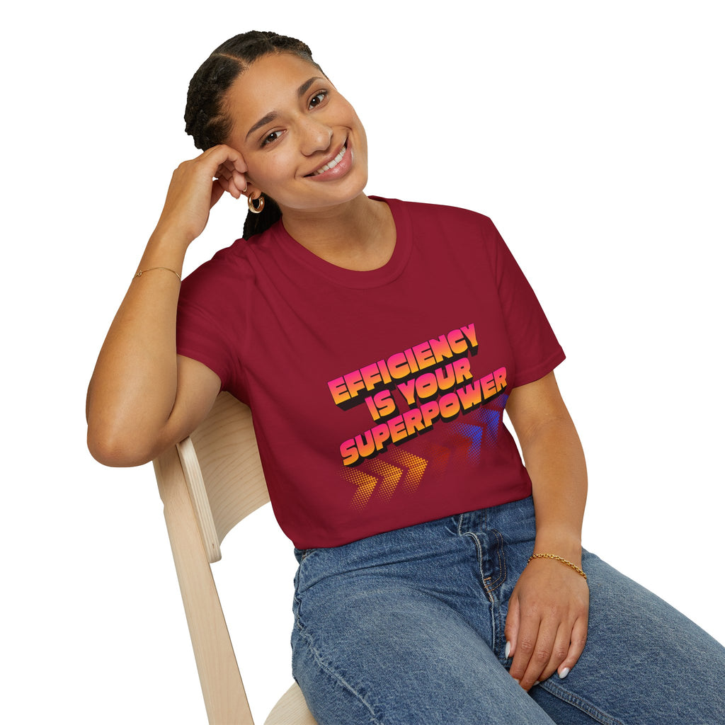Efficiency Is Your Superpower Retro Motivational Appreciation Gift T-Shirt