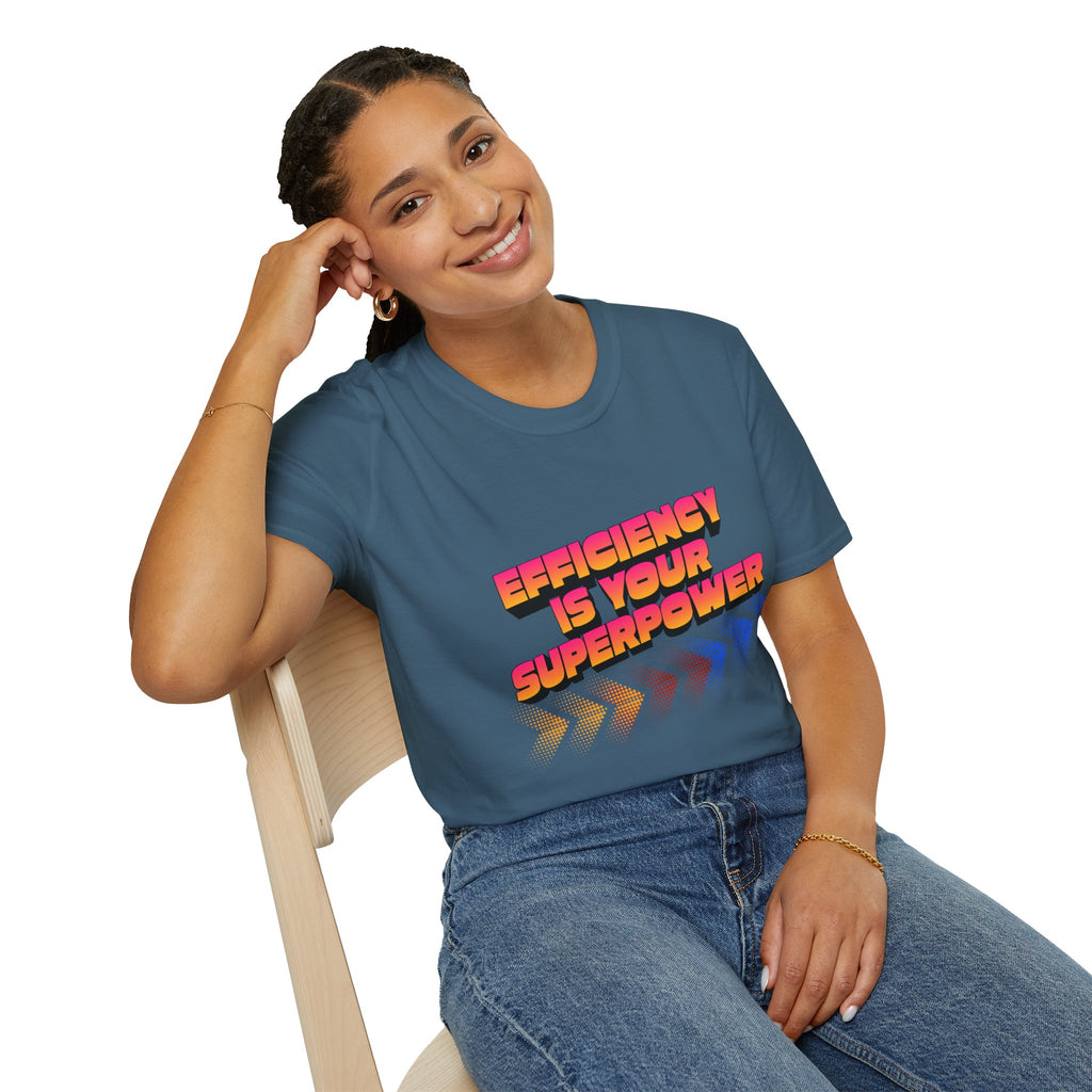 Efficiency Is Your Superpower Retro Motivational Appreciation Gift T-Shirt
