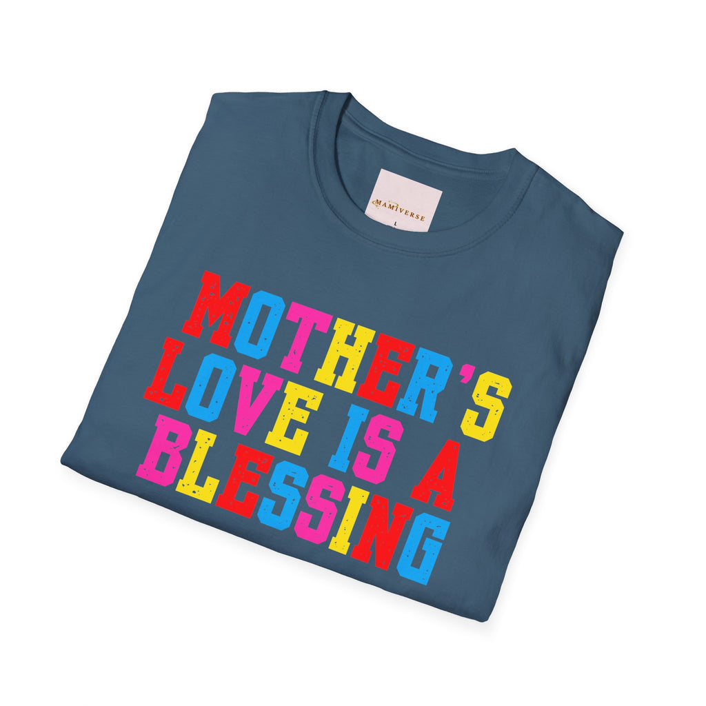 Mother's Love Is A Blessing Retro Motivational Appreciation Gift T-Shirt