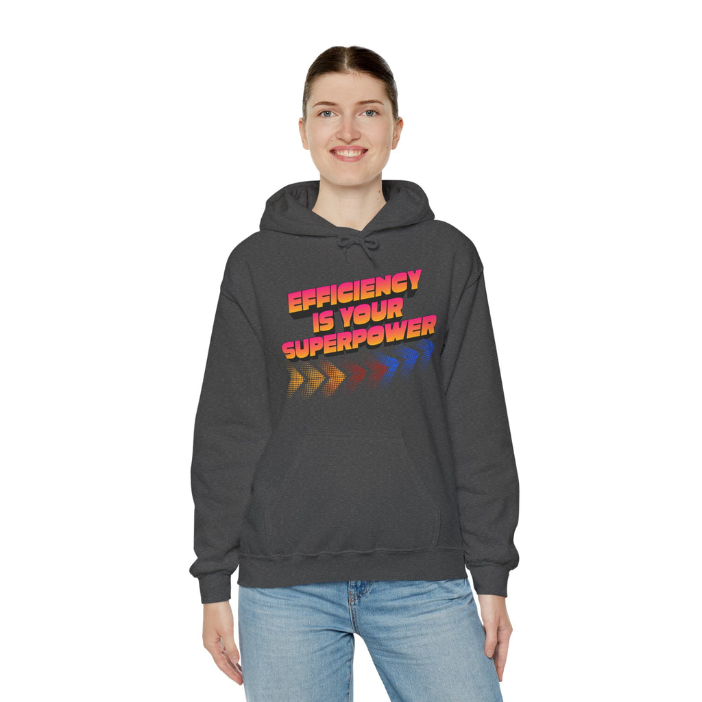 Efficiency Is Your Superpower Hoodie — Retro Motivational Sweatshirt for Busy Mums & Productivity Lovers
