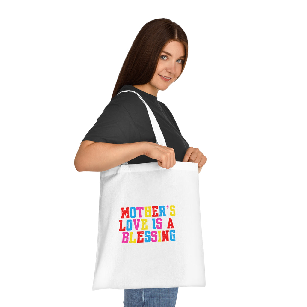 Mother's Love Is A Blessing Cotton Tote — Colourful Mother's Day Gift Bag