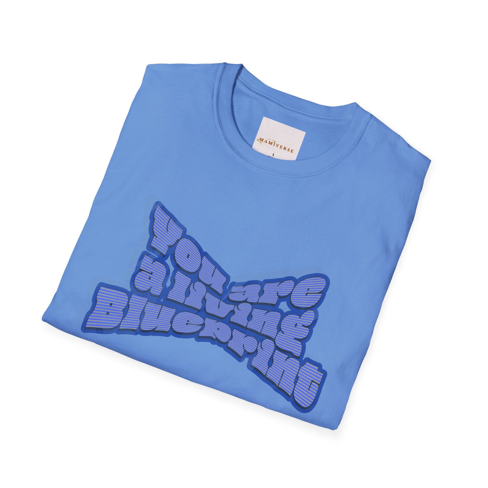 You Are A Living Blueprint Retro Bubble Text T‑Shirt — Motivational Mother's Day Gift Graphic Tee
