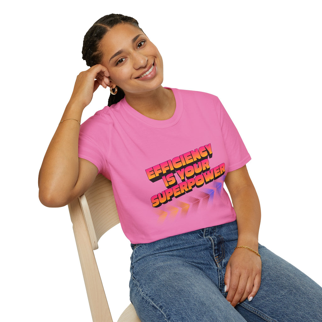 Efficiency Is Your Superpower Retro Motivational Appreciation Gift T-Shirt