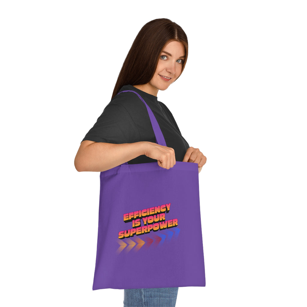 Efficiency Is Your Superpower Cotton Tote — Colorful Mother's Day Productivity Gift Bag