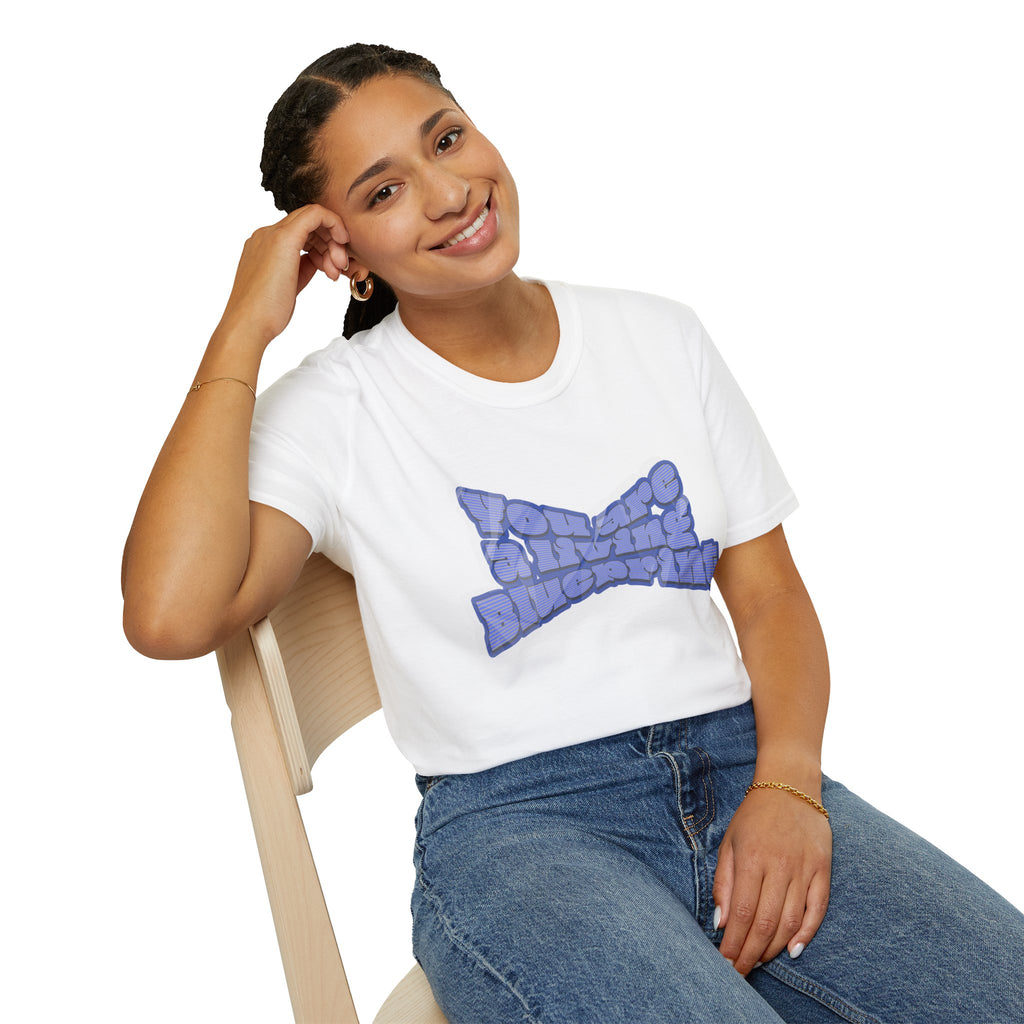 You Are A Living Blueprint Retro Bubble Text T‑Shirt — Motivational Mother's Day Gift Graphic Tee