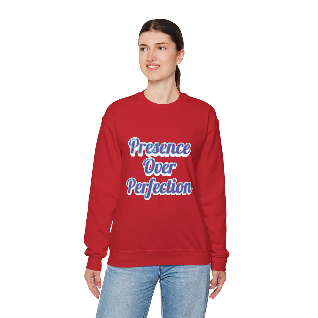 Presence Over Perfection Mother's Day Sweatshirt — Colourful Crewneck