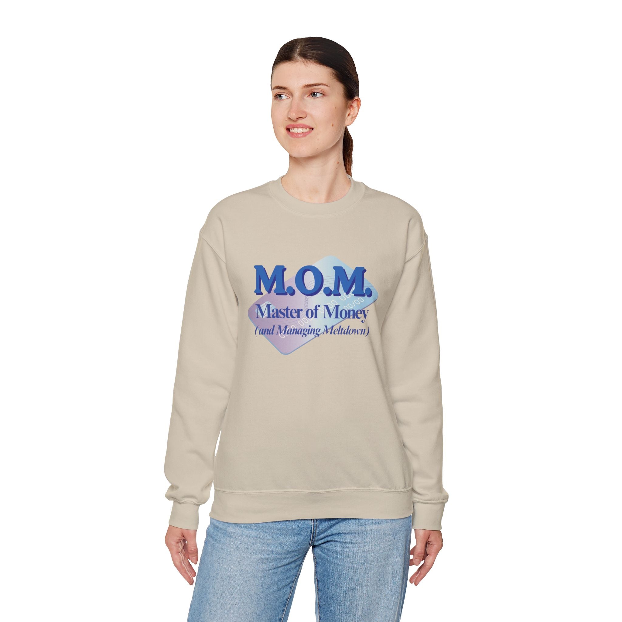 M.O.M. "Master of Money" Crewneck Sweatshirt — Accountant Mom Appreciation Gift