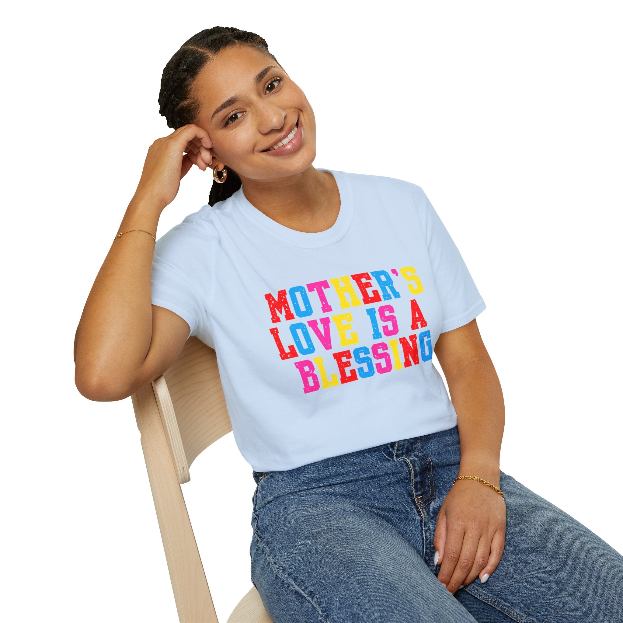 Mother's Love Is A Blessing Retro Motivational Appreciation Gift T-Shirt