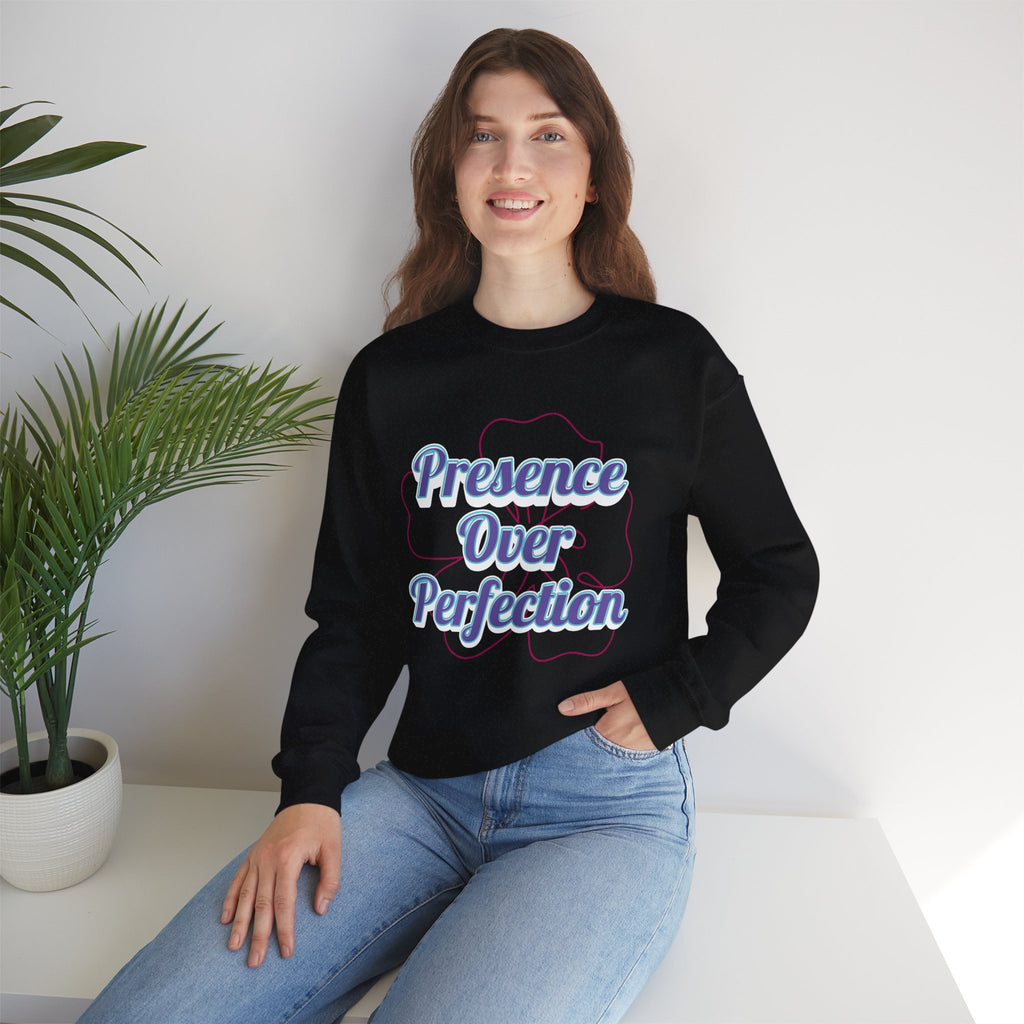 Presence Over Perfection Mother's Day Sweatshirt — Colourful Crewneck