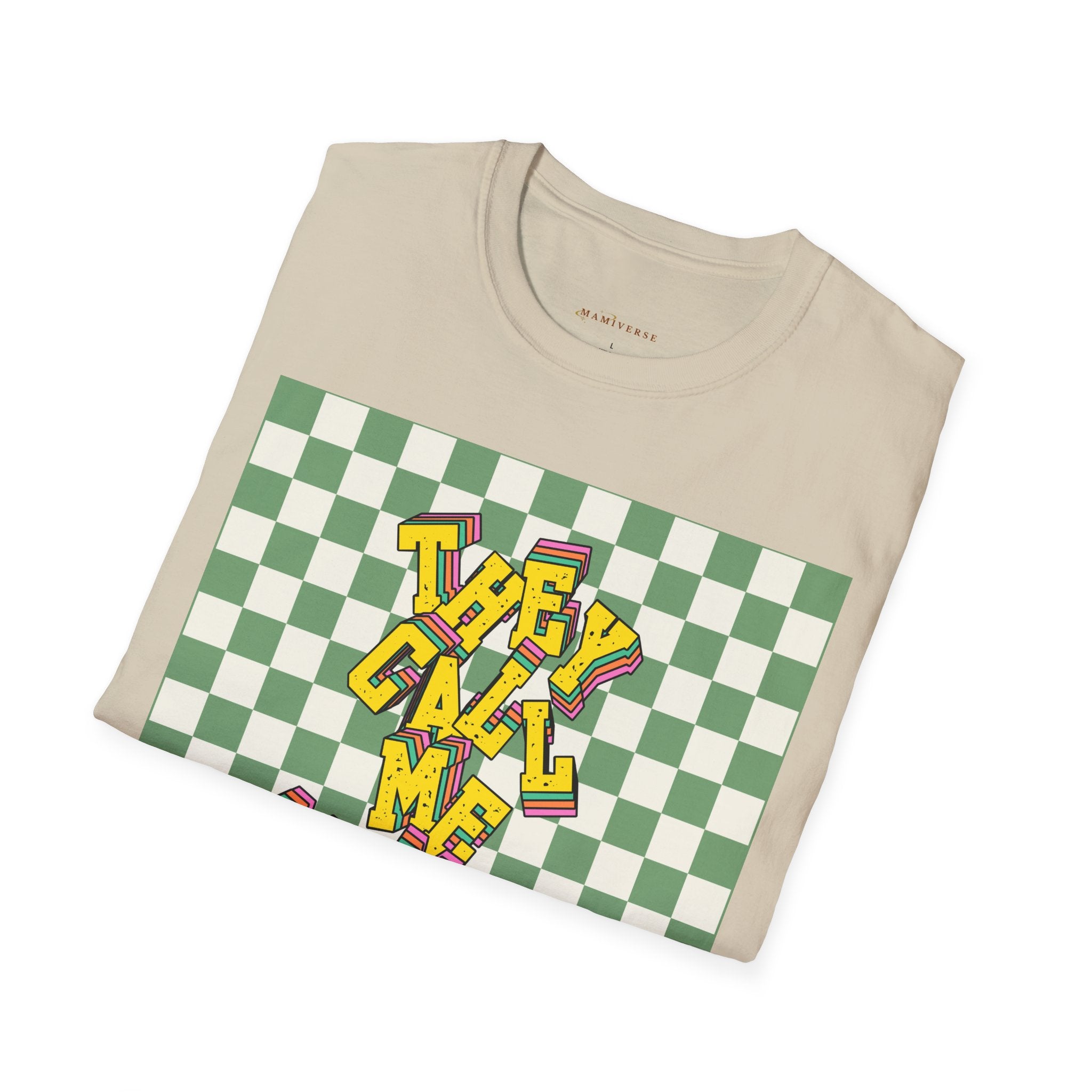 They Call Me Mummy 90s Checkered Mother's Day T-Shirt