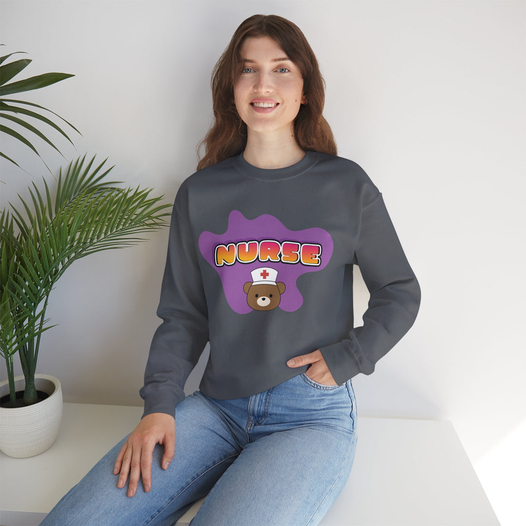 Nurse Mum Bear Crewneck Sweatshirt — Nurse Appreciation Gift