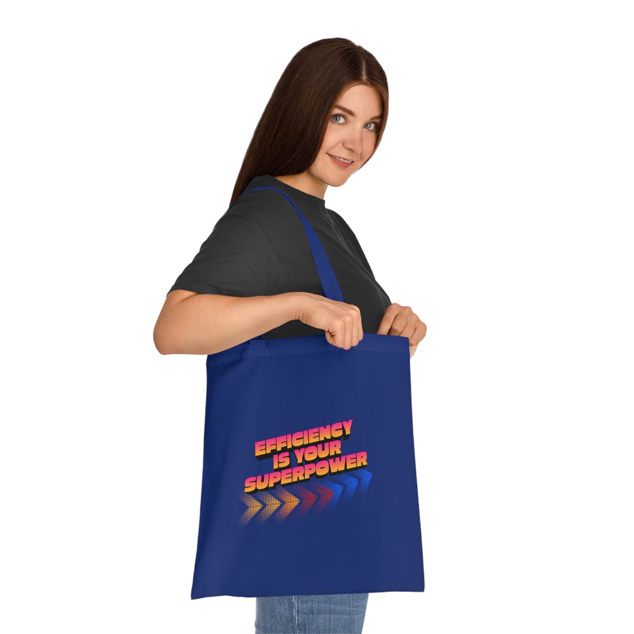 Efficiency Is Your Superpower Cotton Tote — Colorful Mother's Day Productivity Gift Bag