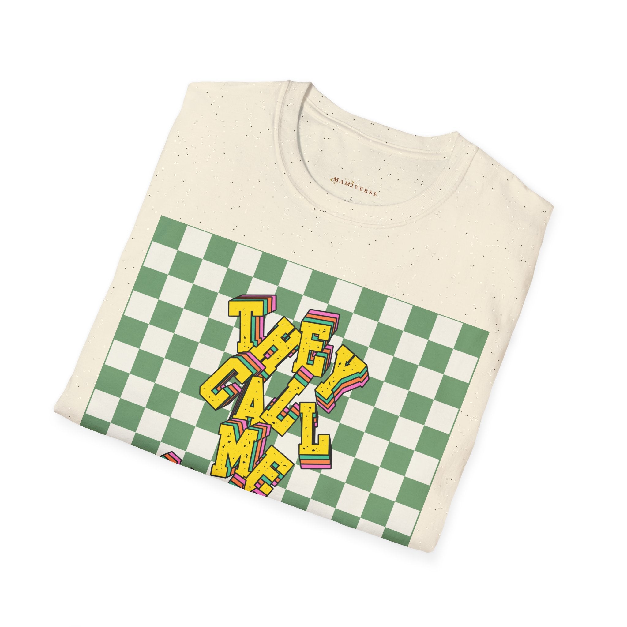 They Call Me Mummy 90s Checkered Mother's Day T-Shirt