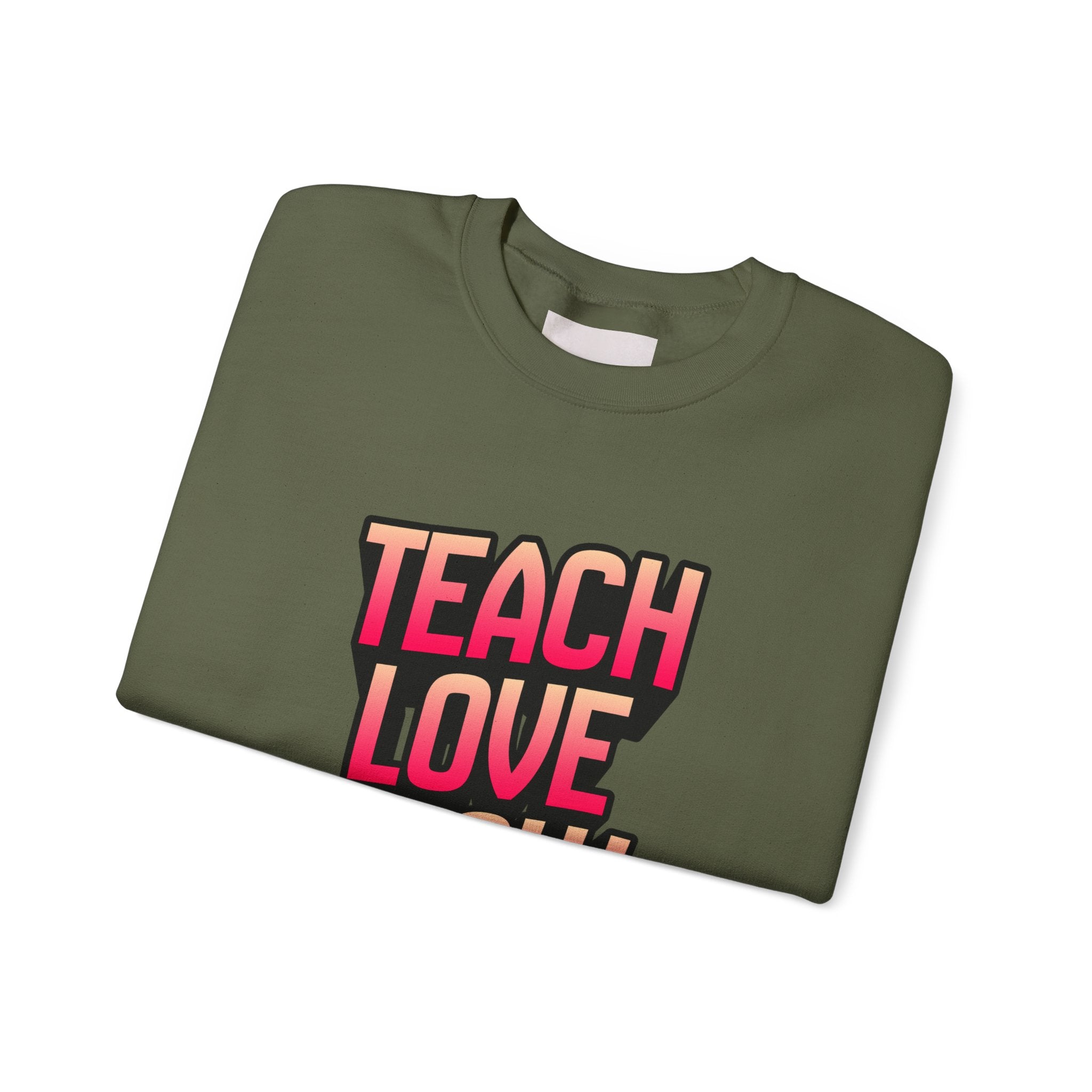 Teach Love Grow Teacher Appreciation Crewneck Sweatshirt