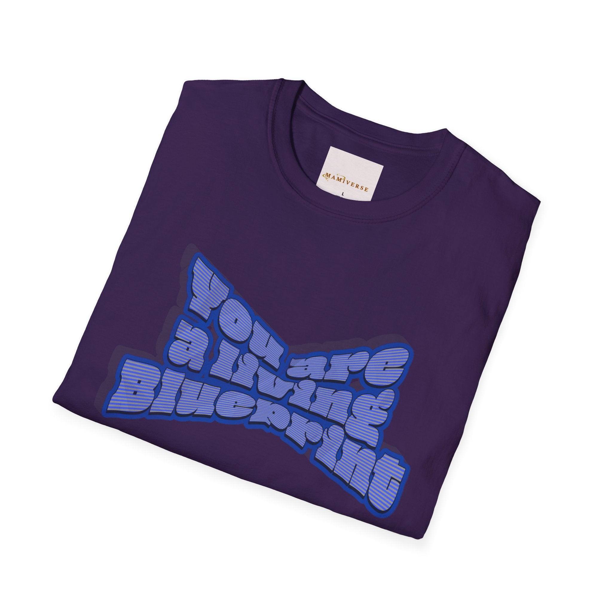 You Are A Living Blueprint Retro Bubble Text T‑Shirt — Motivational Mother's Day Gift Graphic Tee