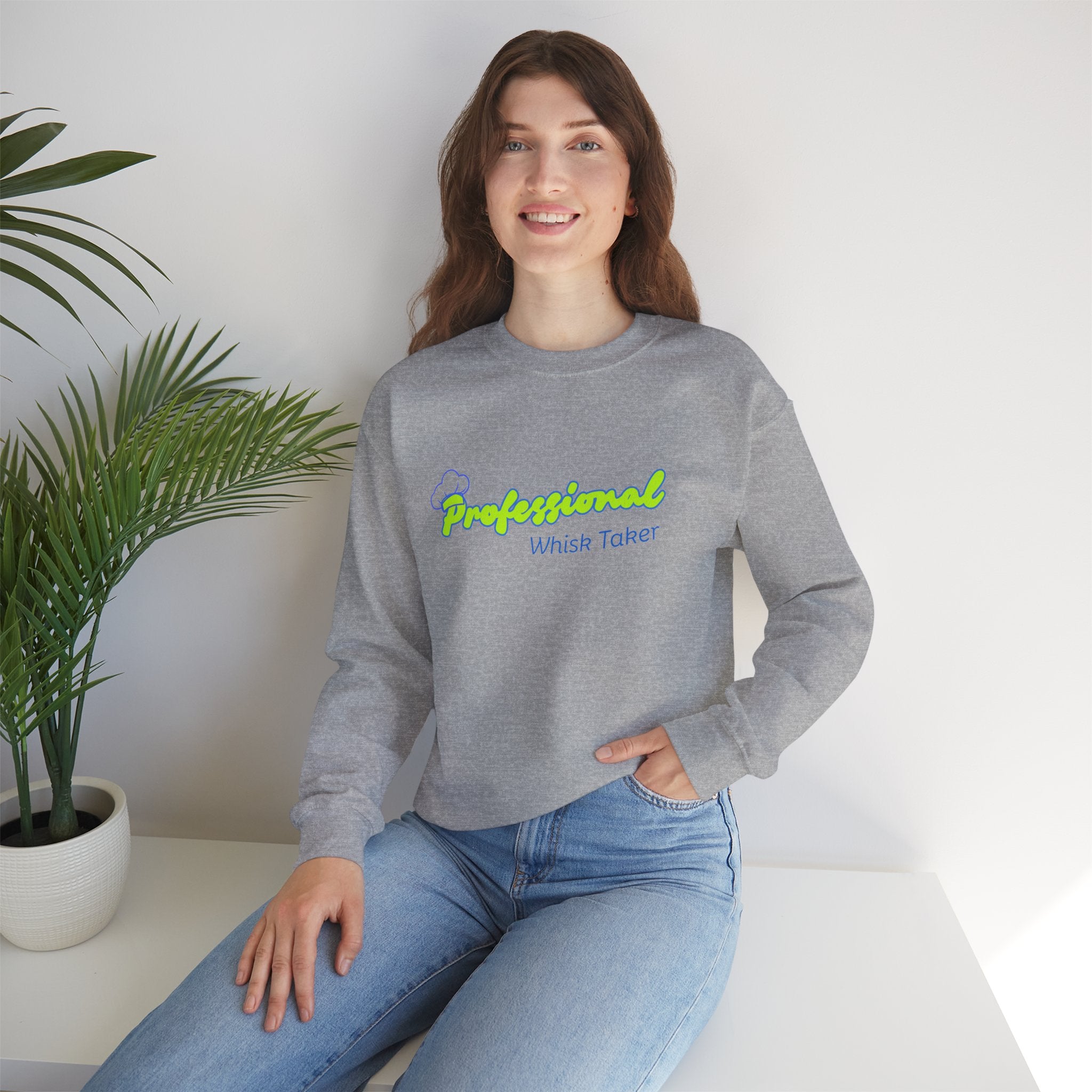 Chef Mom "Professional Whisk Taker" Crewneck Sweatshirt — Mom Chef Appreciation Gift