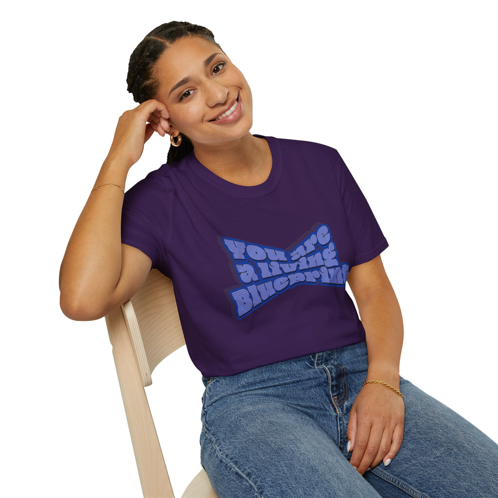 You Are A Living Blueprint Retro Bubble Text T‑Shirt — Motivational Mother's Day Gift Graphic Tee