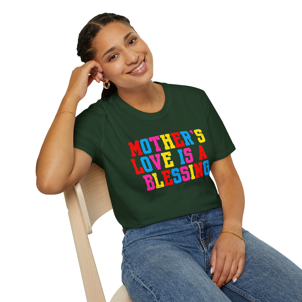 Mother's Love Is A Blessing Retro Motivational Appreciation Gift T-Shirt