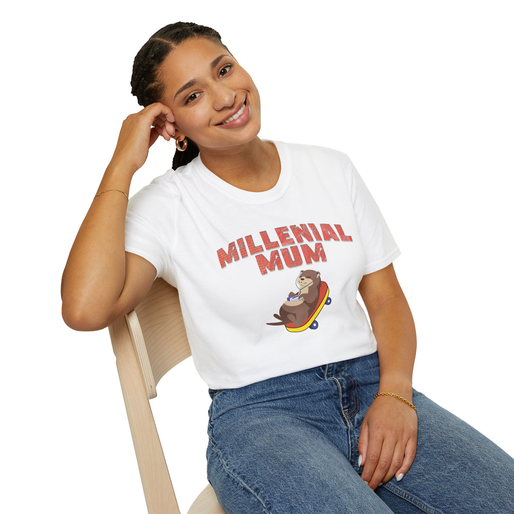 Millennial Mum 90s Music & Skateboard Animal Print T-Shirt — Nostalgic Mum Tee