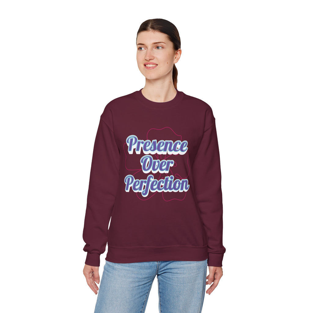 Presence Over Perfection Mother's Day Sweatshirt — Colourful Crewneck