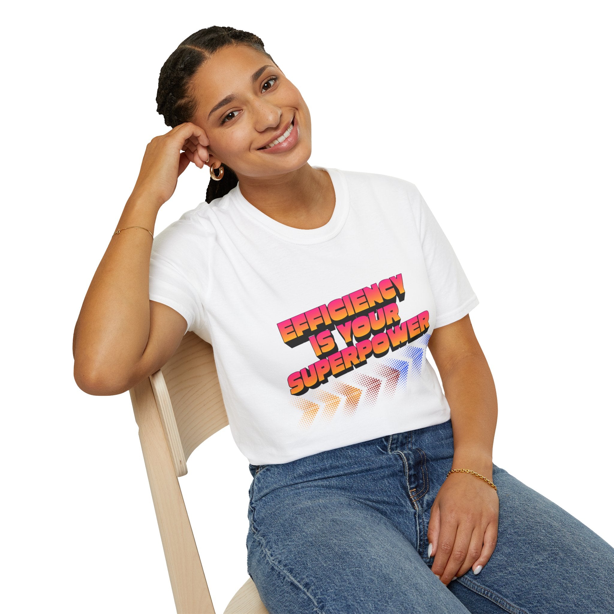 Efficiency Is Your Superpower Retro Motivational Appreciation Gift T-Shirt