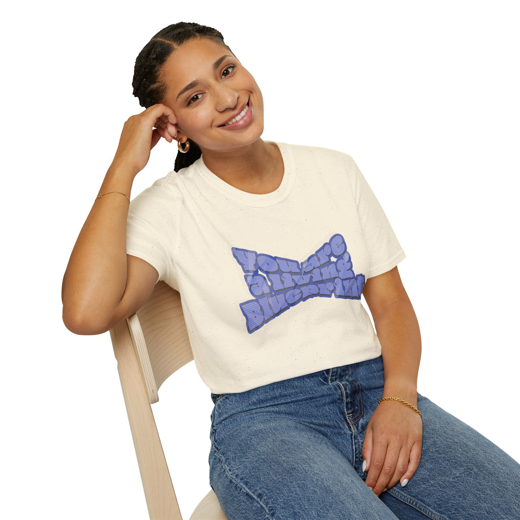 You Are A Living Blueprint Retro Bubble Text T‑Shirt — Motivational Mother's Day Gift Graphic Tee