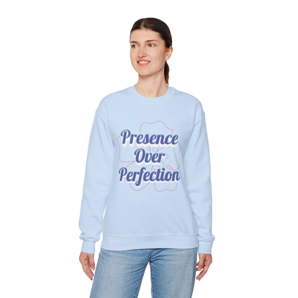 Presence Over Perfection Mother's Day Sweatshirt — Colourful Crewneck