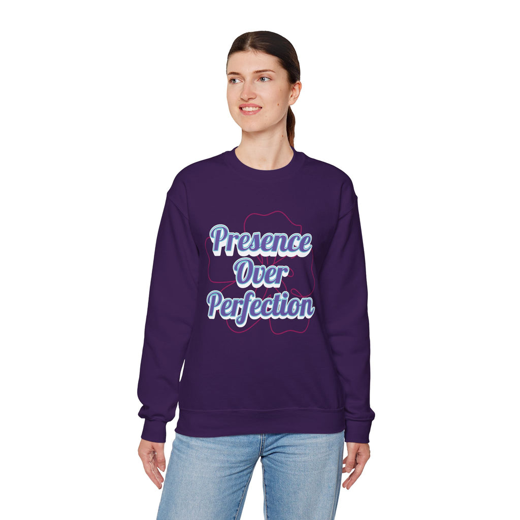 Presence Over Perfection Mother's Day Sweatshirt — Colourful Crewneck