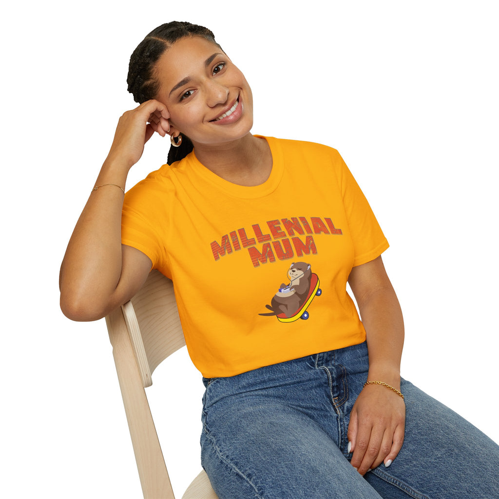 Millennial Mum 90s Music & Skateboard Animal Print T-Shirt — Nostalgic Mum Tee