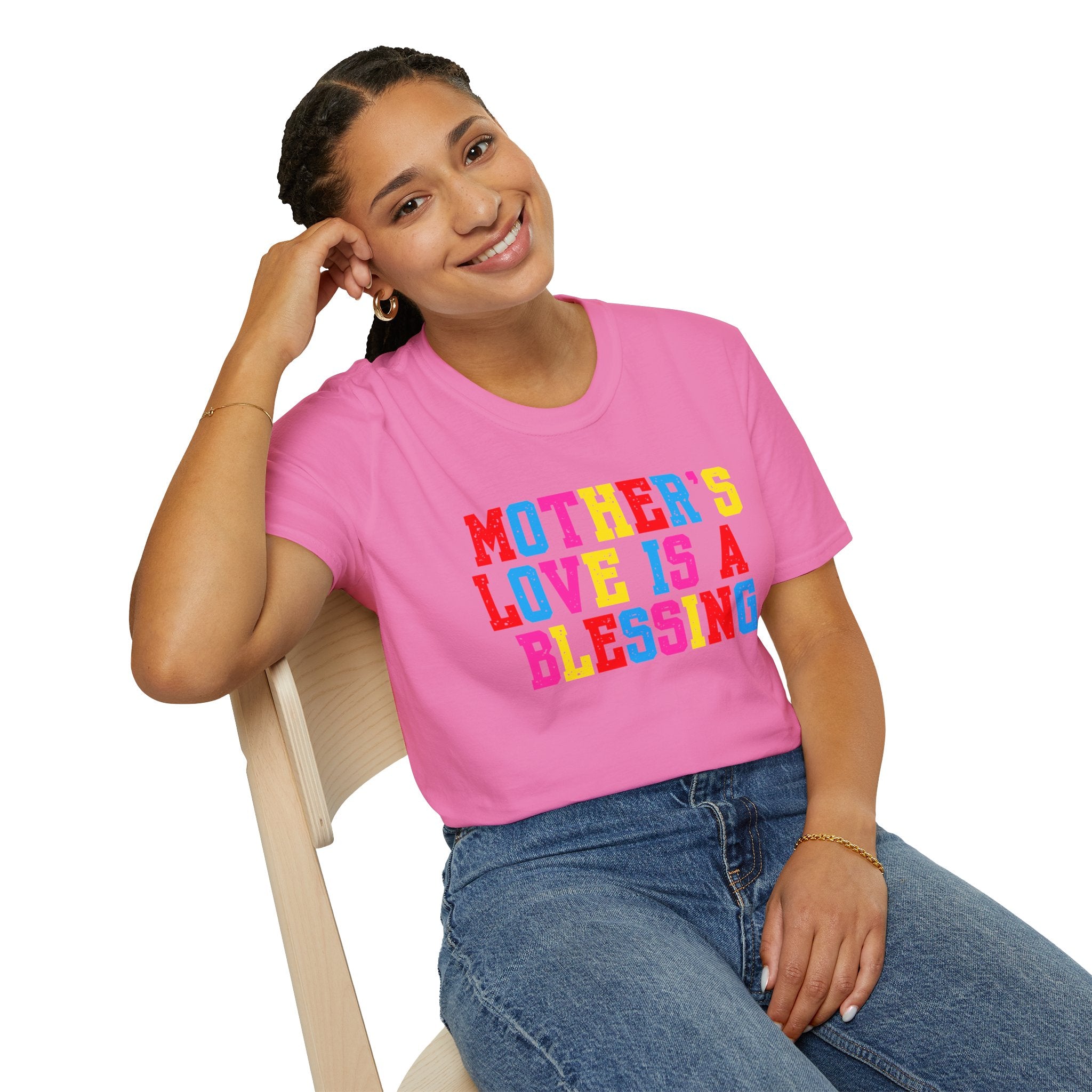 Mother's Love Is A Blessing Retro Motivational Appreciation Gift T-Shirt