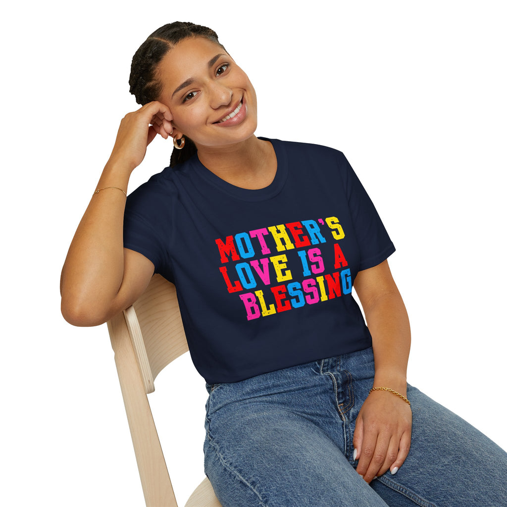 Mother's Love Is A Blessing Retro Motivational Appreciation Gift T-Shirt