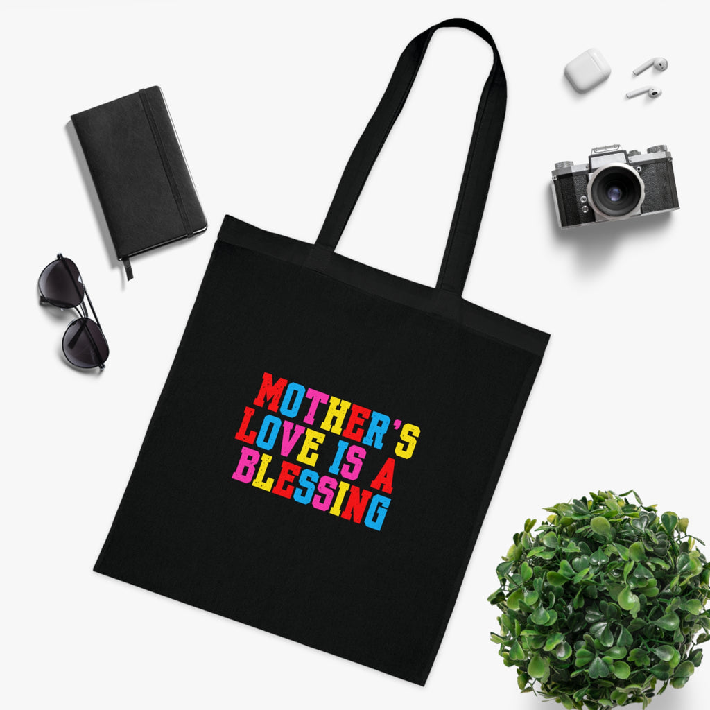 Mother's Love Is A Blessing Cotton Tote — Colourful Mother's Day Gift Bag