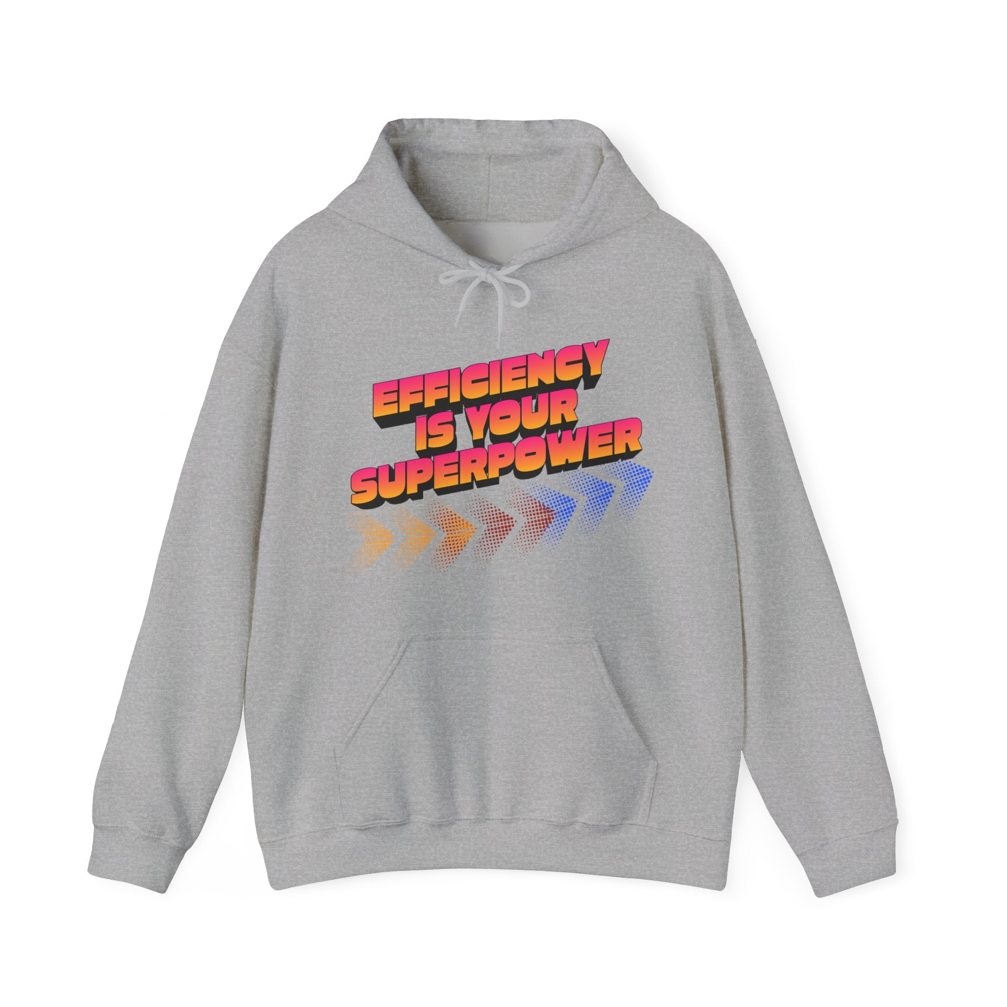 Efficiency Is Your Superpower Hoodie — Retro Motivational Sweatshirt for Busy Mums & Productivity Lovers