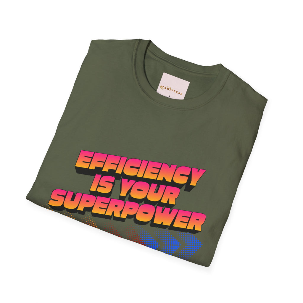 Efficiency Is Your Superpower Retro Motivational Appreciation Gift T-Shirt