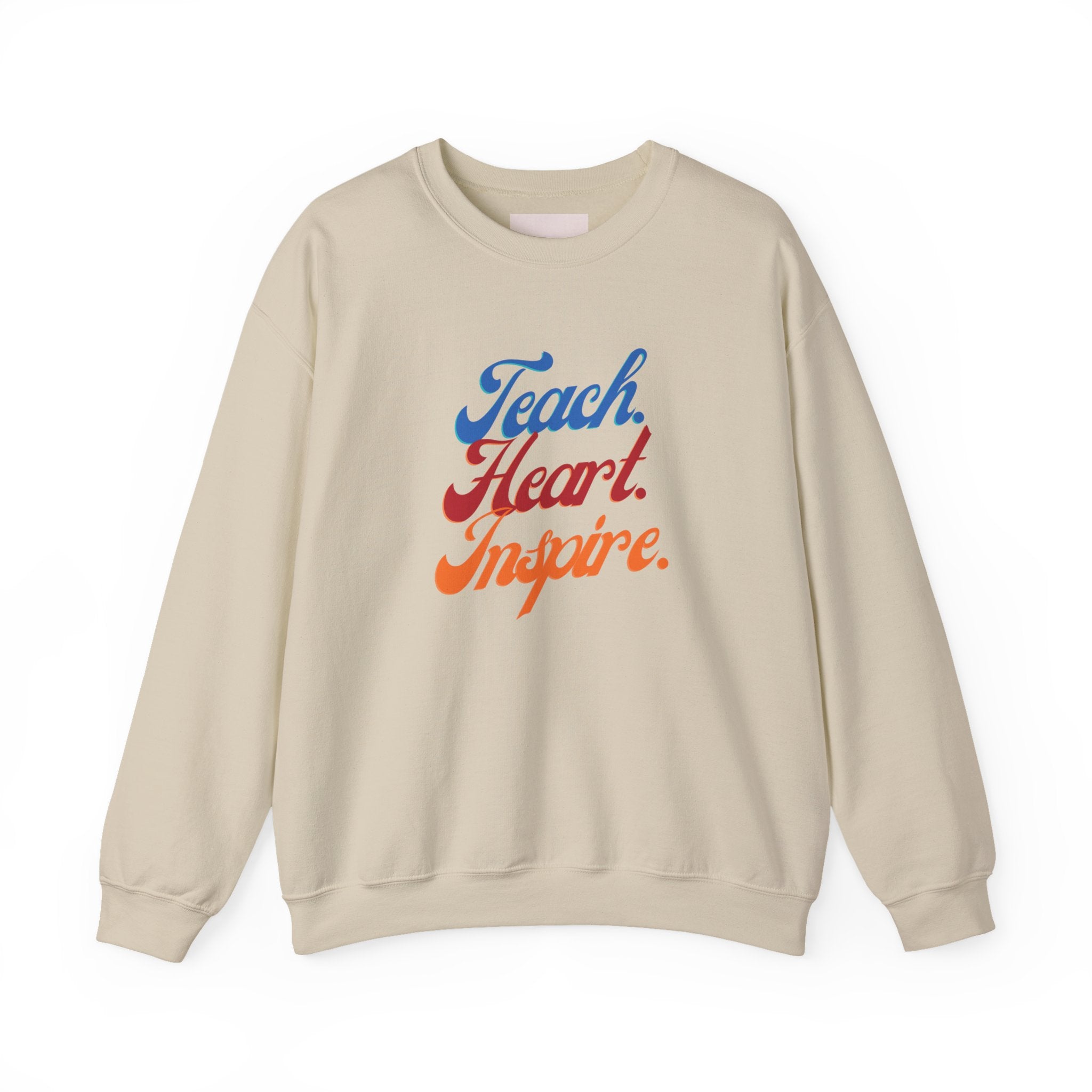 Teacher 'Teach • Heart • Inspire' Crewneck Sweatshirt — Teacher Appreciation Gift