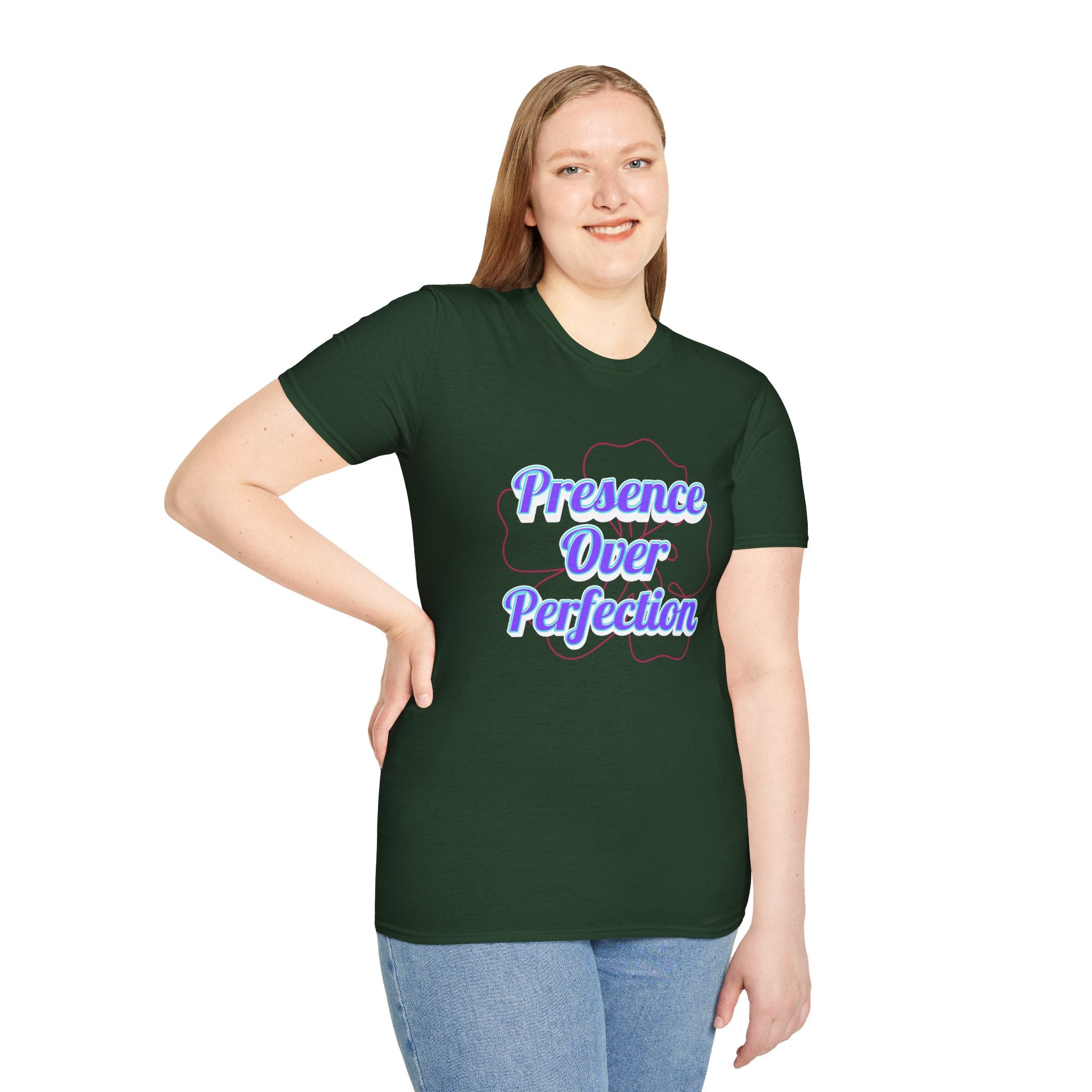 Presence Over Perfection Mother's Day T-Shirt — Motivational Appreciation Gift