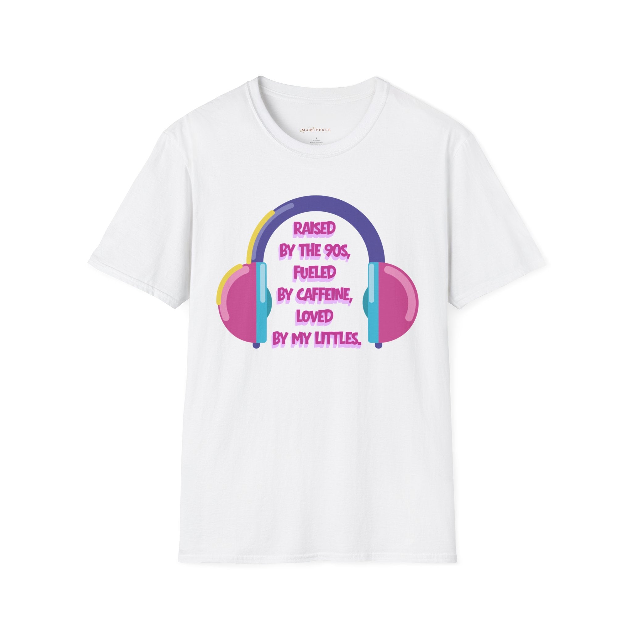 Raised By The 90s, Fueled By Caffeine, Loved By My Littles — Mother's Day T-Shirt