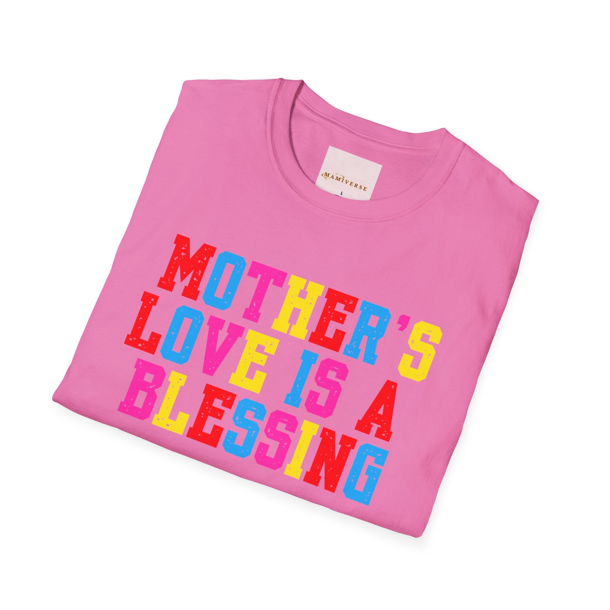 Mother's Love Is A Blessing Retro Motivational Appreciation Gift T-Shirt