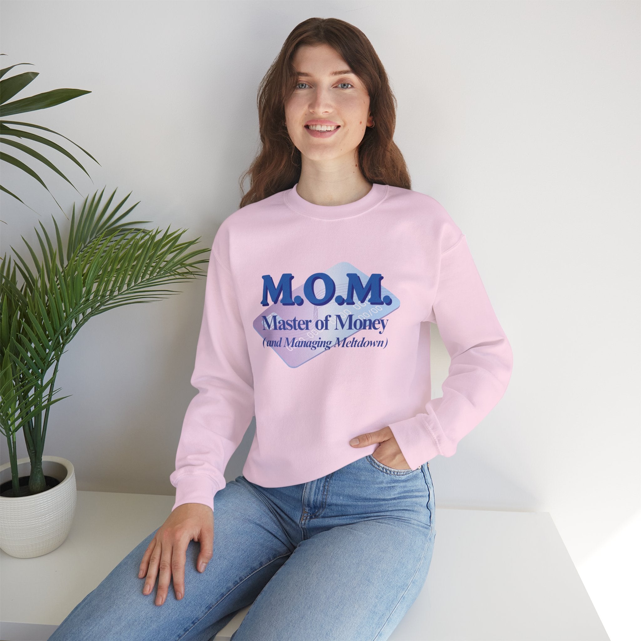 M.O.M. "Master of Money" Crewneck Sweatshirt — Accountant Mom Appreciation Gift