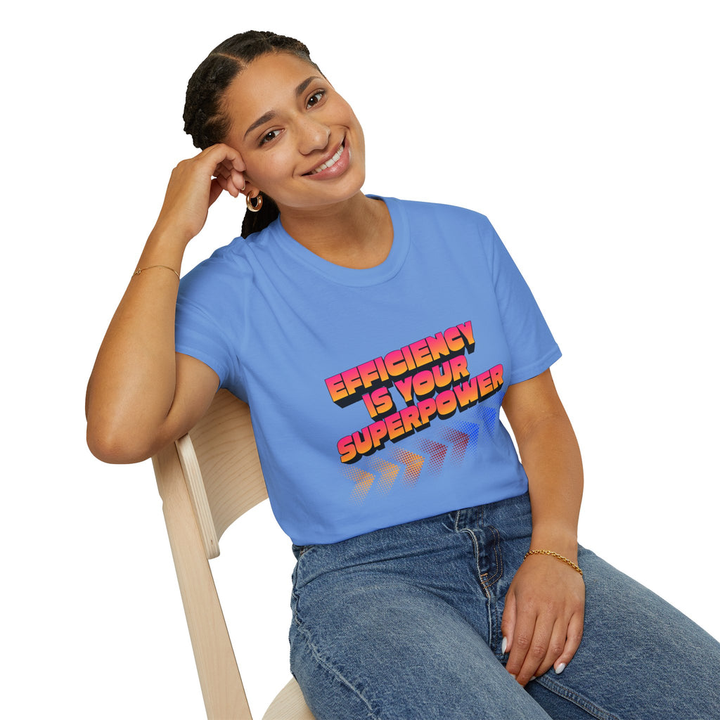 Efficiency Is Your Superpower Retro Motivational Appreciation Gift T-Shirt