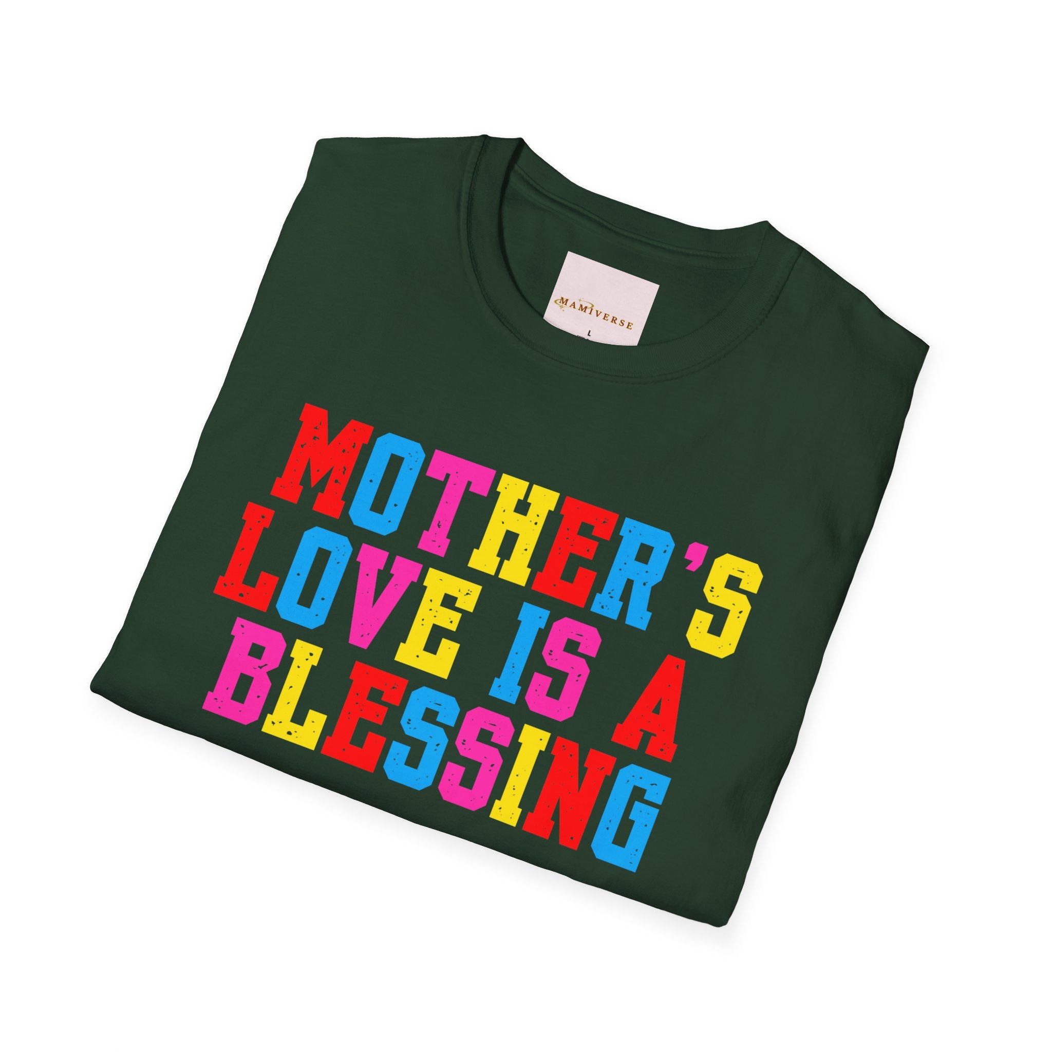 Mother's Love Is A Blessing Retro Motivational Appreciation Gift T-Shirt