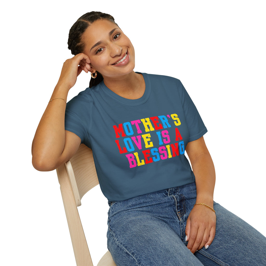 Mother's Love Is A Blessing Retro Motivational Appreciation Gift T-Shirt