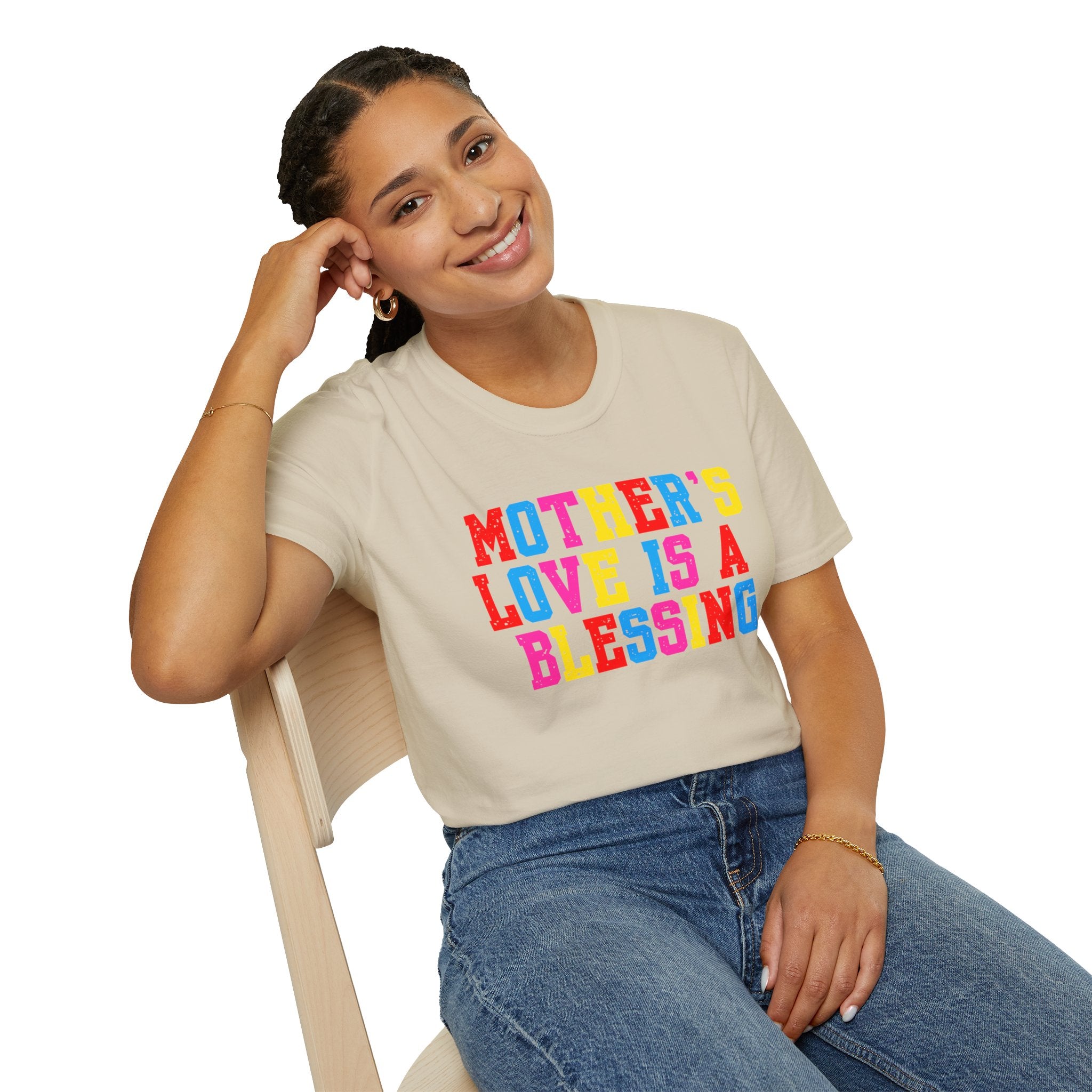 Mother's Love Is A Blessing Retro Motivational Appreciation Gift T-Shirt