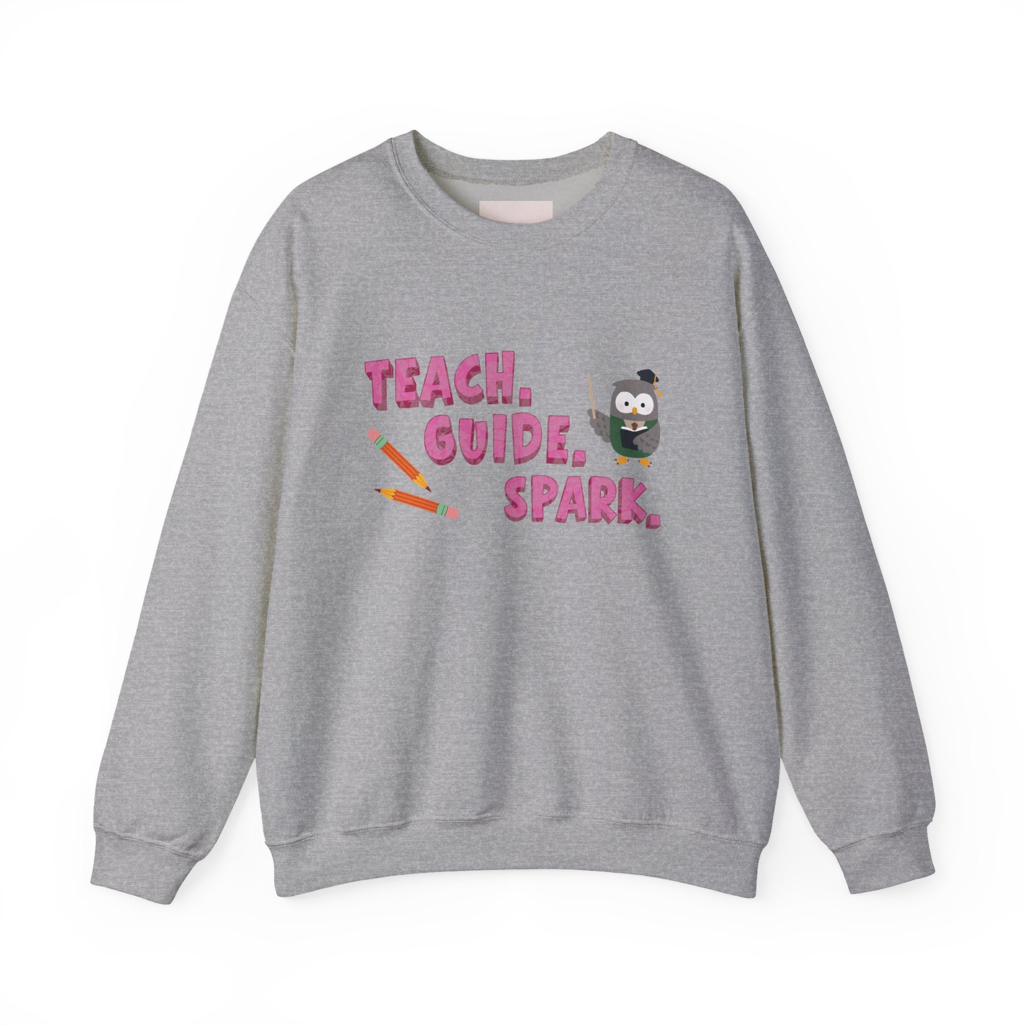 Teacher "Teach • Guide • Spark" Crewneck Sweatshirt — Teacher Appreciation Gift
