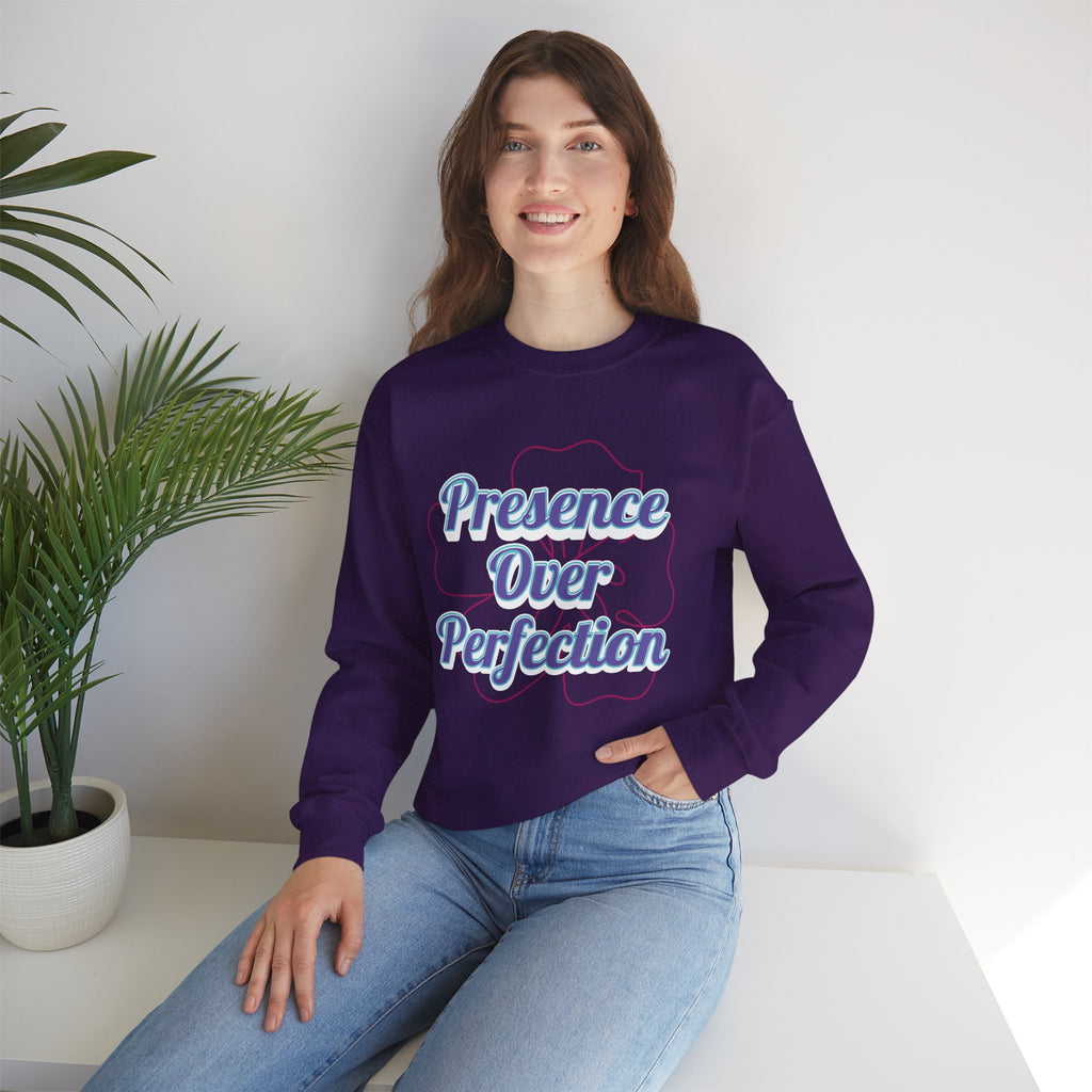 Presence Over Perfection Mother's Day Sweatshirt — Colourful Crewneck